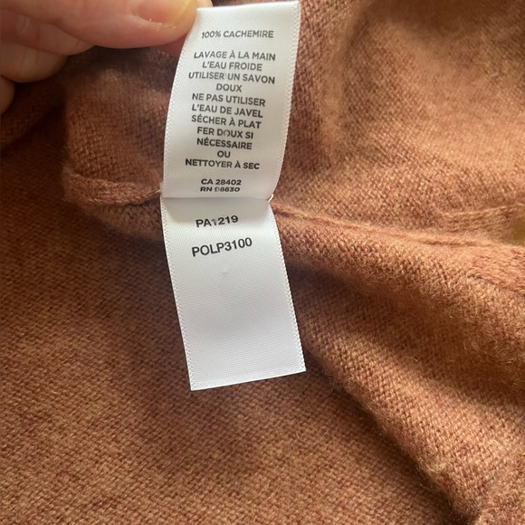 Lilla P 100% Cashmere Knit V-neck Sweater Meave size M Soft - Picture 12 of 15